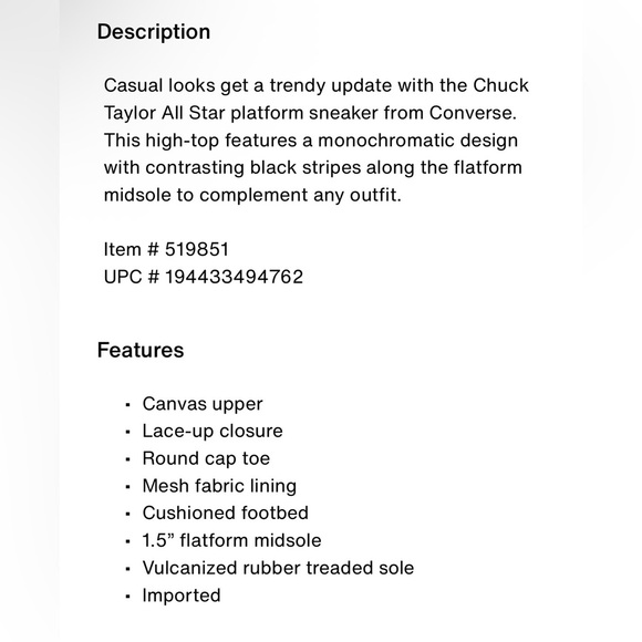 Black hightop platform converse - Picture 3 of 16